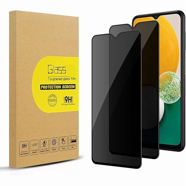 Chenchen 2 Pack Privacy Screen Protector for Samsung Galaxy A13 5G, Anti-Spy Tempered Glass, Ultra HD, Anti-Scratch, Bubble-Free, Easy Install 9H Protective Glass for A13 5G Black