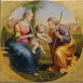 thumbnail image 2 of Anton Psenner 20x20 Gold Ornate Framed and Double Matted Museum Art Print Titled - Holy Family, 2 of 4