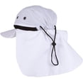 thumbnail image 4 of TopHeadwear 4 Panel Large Bill Flap Sun Hat - White, 4 of 5