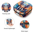 thumbnail image 3 of Elephant Sanitary Napkin Bags Storage Bag Hiking Pouch Small Canvas Zipper Pouch, 4.7x6.6x6.6 in, Period Purse for Feminine Hygiene Products, 3 of 6
