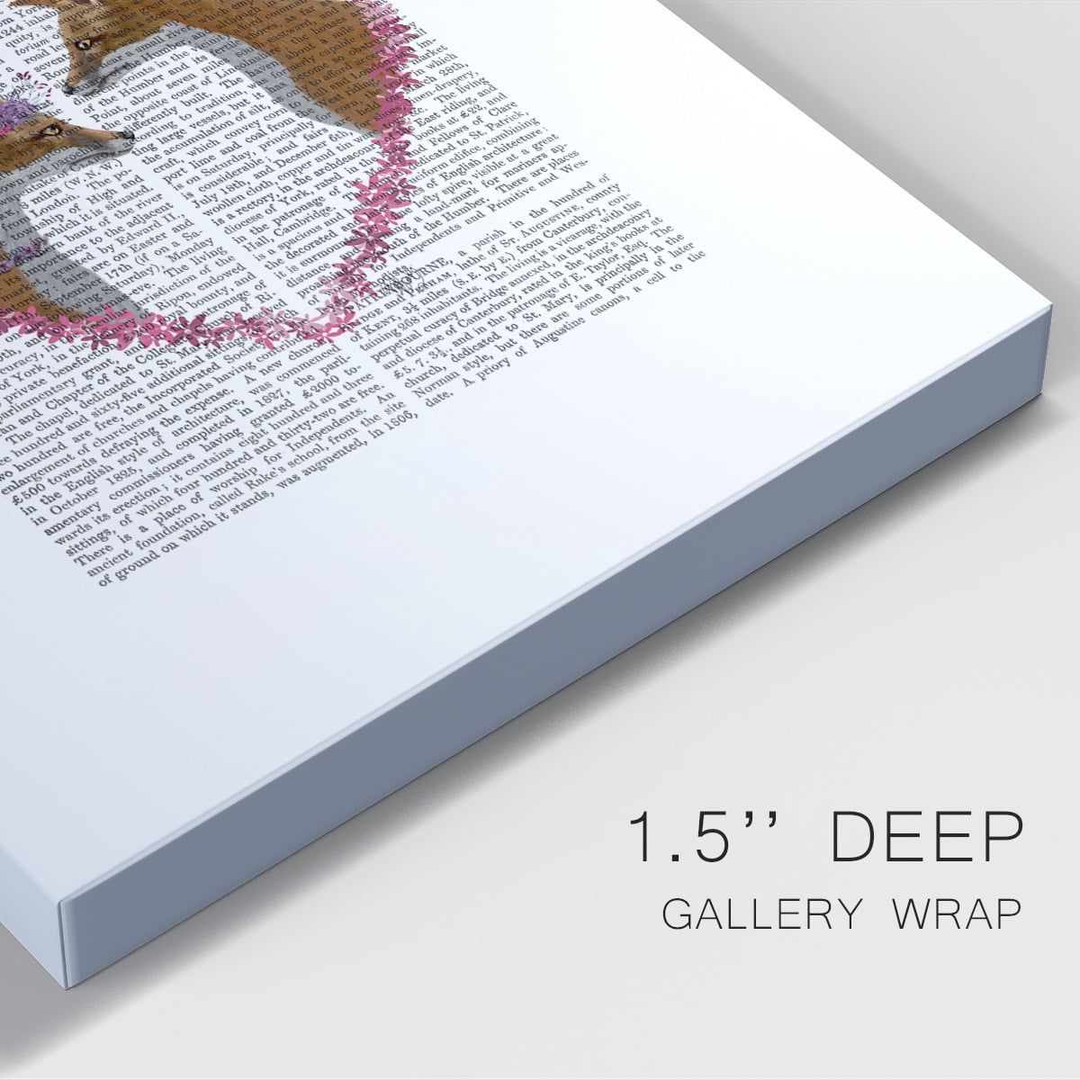 Foxes in Pink Heart Premium Gallery Wrapped Canvas - Ready to Hang