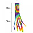 thumbnail image 2 of Tie Dye Windsock Flag Rainbow Color Tails Design Windsock Flag Outdoor Hanging Decoration for Home Yard Garden Balcony Decoration, 2 of 5