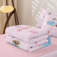 thumbnail image 5 of Homewish Pink Unicorn Animal Zipper Twin Comforter Sets with Fitted Sheet and 2 Pillowcases,Kawaii Ballet Girls Colorful Cute Loves Zipper Bedding Set For Kids,Pink Reversible,4-Piece, 5 of 7