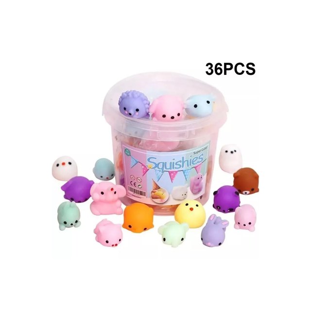 Paquete de cubos para juguetes antiestrés Squishys surtidos, 36 unidades