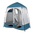 thumbnail image 2 of IVV 2 Room Pop Up Shower Privacy Tent Dressing Room Sun Shelter for Outdoor Camp Toilet Camping Biking Fishing, Blue/White, 2 of 10