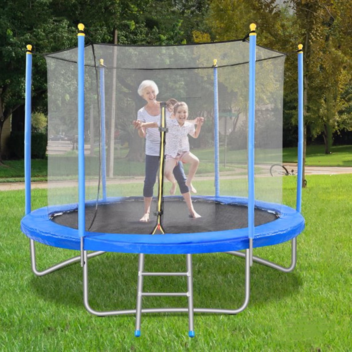 Giantex Trampoline for Kids No-Gap Safe Design ASTM Approved 55'' Mini Kids Trampoline with Safety Enclosure Net Easy to Assemble 4.6 Ft Outdoor Indoor Small Toddler Trampoline for Kids Toy Birthday Gift 