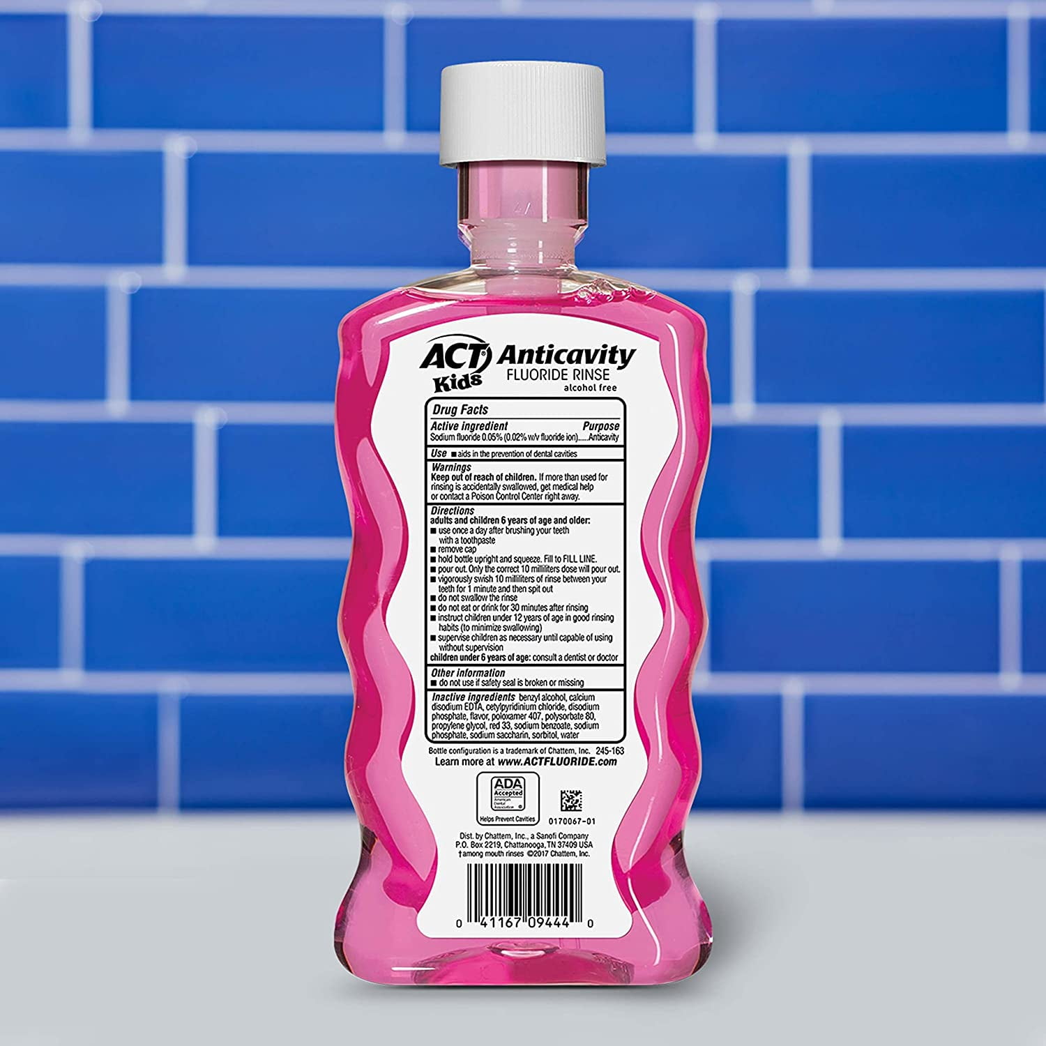 ACT Kids Anticavity Fluoride Rinse, Bubble Gum Blow Out 16.9 oz (Pack of 2)
