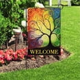 thumbnail image 3 of Colorful Rainbow Tree Branch Double Sided Garden Yard Flag 12" x 18", Abstract Tree of Life Summer Spring Autumn Decorative Garden Flag Banner for Outdoor Home Decor Party, 3 of 5