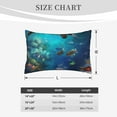 thumbnail image 4 of Zufioo Underwater Fish Turtle Print Double-sided Plush Pillow Cover,Decorative Pillow Protector without Pillow Core, Suitable for Sofa, Bedroom, Car-16"x24", 4 of 6