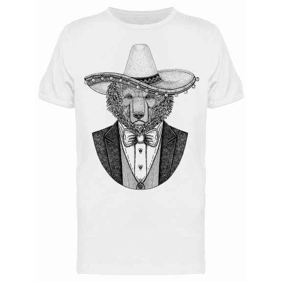 Brown Bear With A Big Hat Tee Men's -Image by Shutterstock