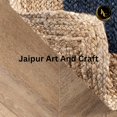 thumbnail image 7 of Jaipur Art And Craft Blue Black Border Handmade Rectangle Reversible Jute Area Rug (12x18 Sq ft), 7 of 7