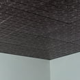 thumbnail image 2 of Fasade Trad 1 2ft x 2ft Vinyl Lay In Ceiling Tile Smoked Pewter 5pk, 2 of 2