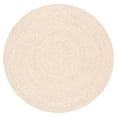 thumbnail image 2 of SAFAVIEH Braided Caleb Solid Polyester Reversible Area Rug, Beige, 3' x 3' Round, 2 of 7