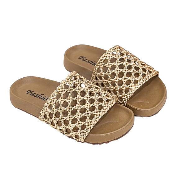 breaise Kids Sandals Hollow Out Slip-on Slides Comfortable Open Toe Flat Sandals Casual Bath Slippers