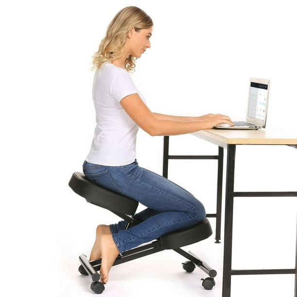 Ergonomic Kneeling Posture Office Chair With Back Support For Home And Office Angled Posture Seat Office Gifts Rllye Walmart Com Walmart Com