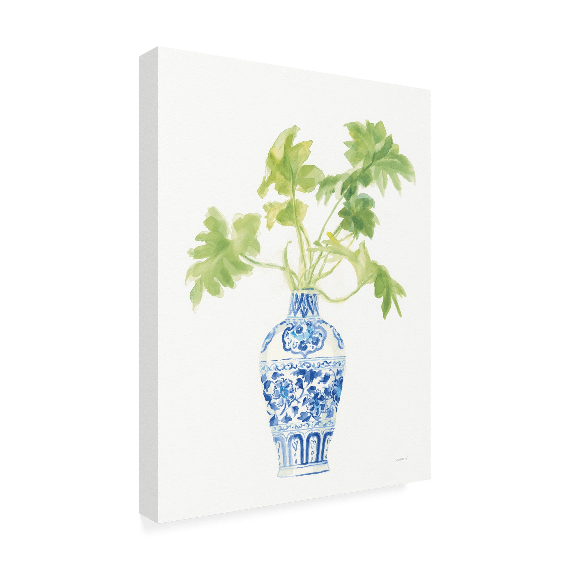 Trademark Fine Art 'Palm Chinoiserie White III' Canvas Art by Danhui Nai