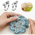 thumbnail image 3 of Adjustable Crochet For Finger Loop Knitting Weaving Accessories Shape Thimble Open Guides Wear Yarn Fingering Finger, 3 of 5
