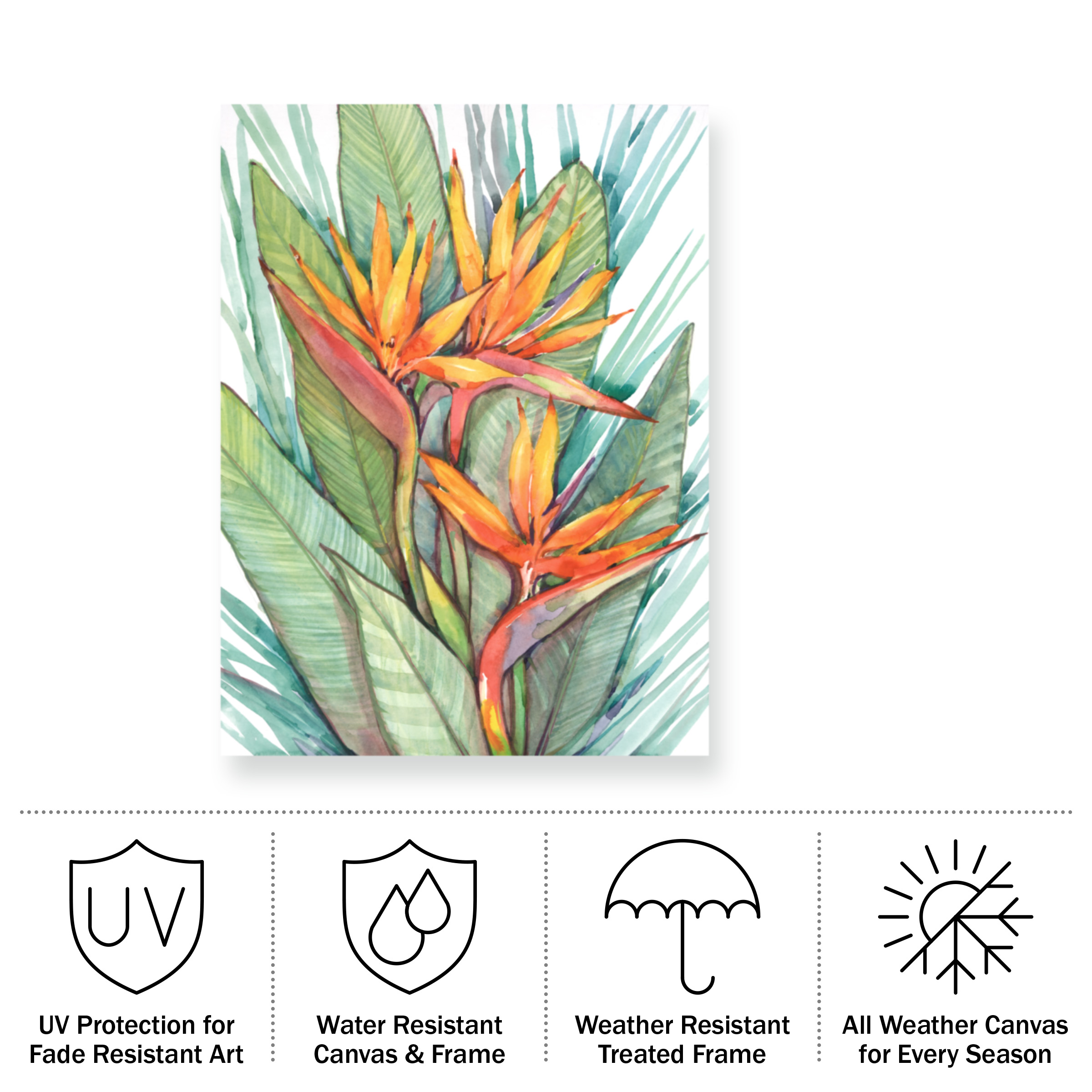 Tim O'Toole 'Tropical Botanical Paradise II' Outdoor Canvas 32x24