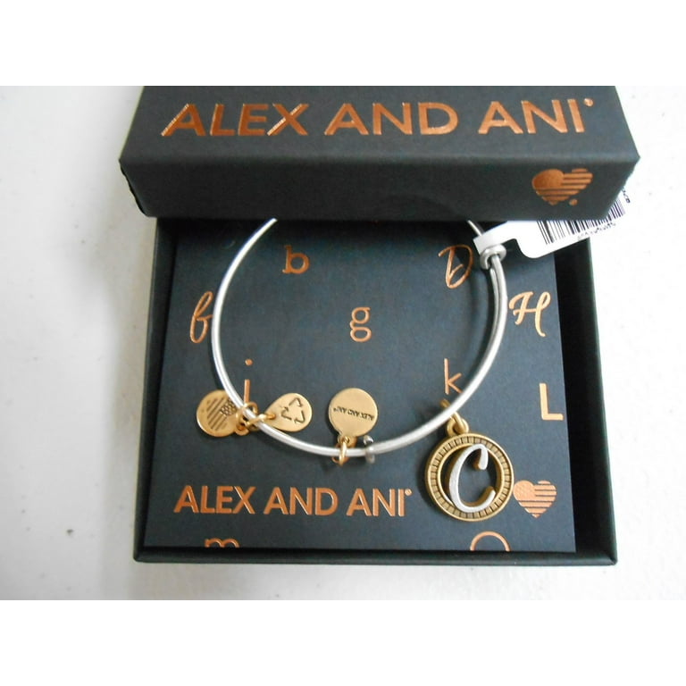 Alex and Ani Initial C Two Tone Charm Bracelet