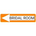 thumbnail image 2 of BRIDAL ROOM Orange Left Arrow 24 x 6 inch Aluminum Composite Sign, 2 of 4