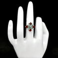 thumbnail image 2 of Prasiolite (Green Amethyst) & Garnet 925 Silver Ring s.9.5 Jewelry DGR1137_A_9.5 R-1021, 2 of 7
