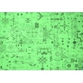 thumbnail image 1 of Ahgly Company Indoor Rectangle Abstract Emerald Green Modern Area Rugs, 2' x 4', 1 of 4