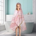 thumbnail image 6 of Pink Gold Marble Pattern Hooded Bath Towel，50"x30" for Ages 3 To 12 Kids, Quick Dry Lightweight Soft Microfiber Hood Beach Towel Cover Up for Kids, 6 of 7