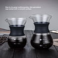 thumbnail image 4 of Cateissary Cafetera Percolador Superficie lisa Suministros de café Mango Diseño Utensilios de cocina Bote de agua de borocilicato Hervidor de Juegos de servir café y té 400ml, 4 of 6