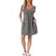 thumbnail image 2 of INSPIRAR CHIC Pijamas de Mujer Primavera Verano con Mangas Cortas y Bolsillos S Gris, 2 of 6