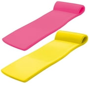 TRC Recreation Super Soft Sunsation Foam Pool Float Loungers, Pink and Yellow