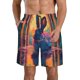 thumbnail image 1 of Balery Neon Rabbit In Archway Traje de Baño Estilo Hawaiano para Hombre, Shorts de Secado Rápido con Bolsillos-Medium, 1 of 6