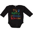 thumbnail image 3 of Inktastic Nanny and Grandpa Love Me Boys or Girls Long Sleeve Baby Bodysuit, 3 of 5