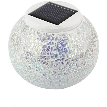 Solar Mosaic Garden Lights Color Changing Crystal Glass Globe Ball Night Table Lamps Led Magic Decorative For Home Yard Patio Party Silver Canada Solar Mosaic Garden Lights Color, Solar Patio Magic Floor Lamp