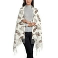 thumbnail image 3 of Cauagu Chickens Print Women Wrap Shawl tassels Scarves Retro Scarf 77.6"X28.3", 3 of 8