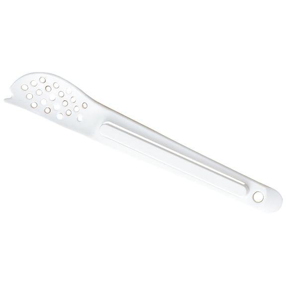 LOLIPPYY Ergonomic White Plastic Slotted Spoon, Lightweight and Multifunctional Kitchen Tool for Everyday Use