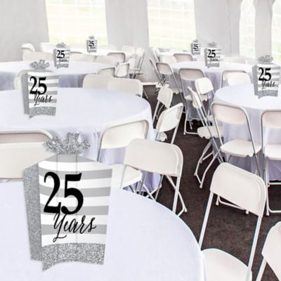 Anniversary Party Fold and Flare Centerpieces 10 Count Table Decorations Big Dot of Happiness We Still Do 25th Wedding Anniversary