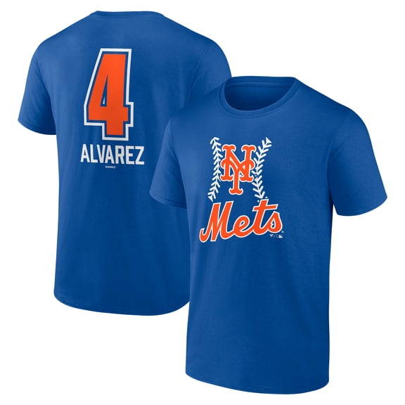 Men's Francisco Alvarez Royal New York Mets Fastball Player Name & Number T-Shirt