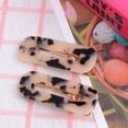 thumbnail image 2 of 2 Pcs Barrettes Léopard pour Femmes Design Carré pour Stylisme et Tenue, 2 of 8