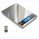 thumbnail image 1 of Báscula digital de cocina de 22 lb, con precisión de 1 g/0.1 oz, para cocinar y hornear, acero inoxidable y vidrio templado (plata ceniza), 1 of 6