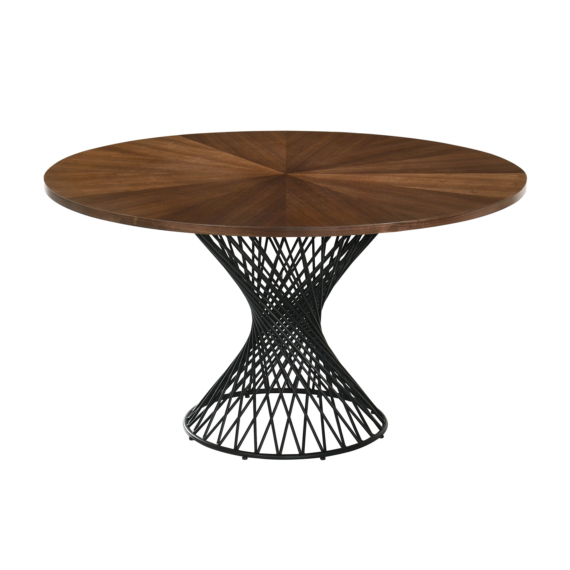 Black Wood Round Dining Table