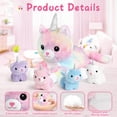 thumbnail image 4 of Juguetes de peluche con forma de unicornio para gatos KMUYSL con 4 gatitos, 4 of 7