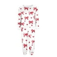thumbnail image 4 of FDGIU ‌‌‌‌Women's Heart Print Pajamas Plus Size - Long Sleeve Button Up & Pants Comfy Sleepwear Set, 4 of 5