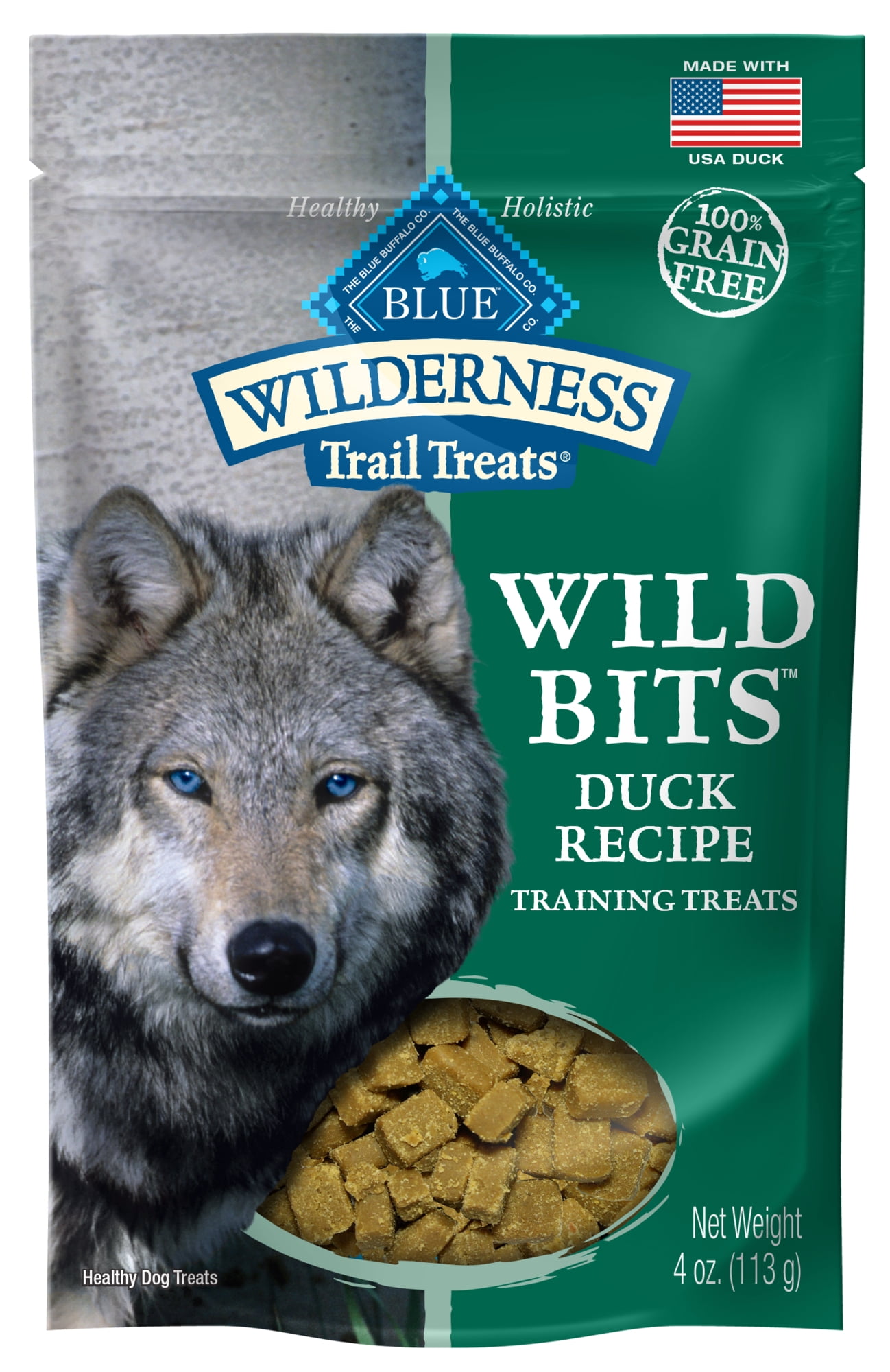 Blue Buffalo Wilderness Trail Treats Wild Bits Duck Recipe GrainFree