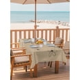 thumbnail image 2 of Outdoor Tablecloths with Umbrella Hole & Zipper, Black Khaki Rectangle Tablecloth 52x70 Inch, Spring Flora Waterproof Table Cloth, Patio/Pool/Picnic Table Covers, 2 of 8