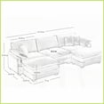 thumbnail image 3 of Camel Corduroy 3-Seater Modular Sofa with Ottoman – Retro-Modern Living Room Furniture, Plush Comfort, 3 of 14