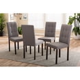 thumbnail image 2 of Baxton Studio Andrew Modern and Contemporary Grey Fabric Upholstered Grid-tufting Dining Chair (Set of 4), 2 of 7
