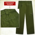 thumbnail image 5 of Dickies Womens Work Pants - High Waisted Relaxed Fit Contrast Stitch Casual Double Knee Womens Pants, 5 of 7