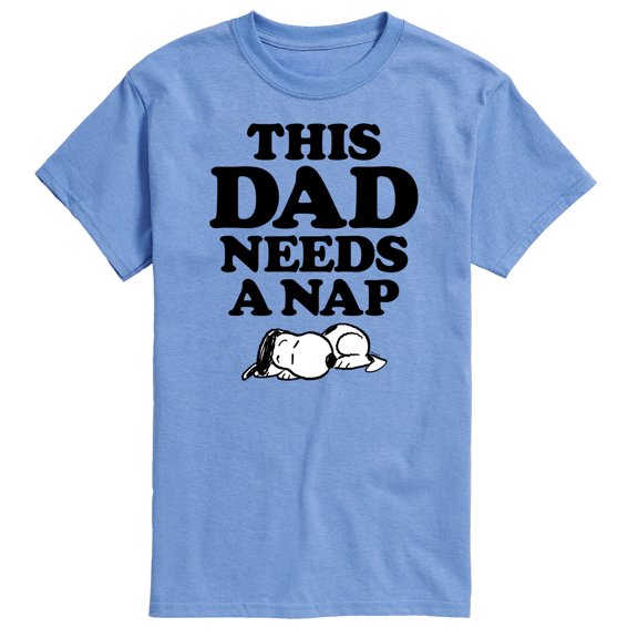 Peanuts - This Dad Needs A Nap - Men's Short Sleeve Graphic T-Shirt