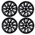 thumbnail image 3 of 16" Set of 4 Hubcaps Wheel Rims Cover Fit 2012-2014 Toyota Camry /2012-2014 Toyota Camry Hybrid Compatible with Steel Wheels Snap on Installation(16-inch,Black Lacquer), 3 of 11