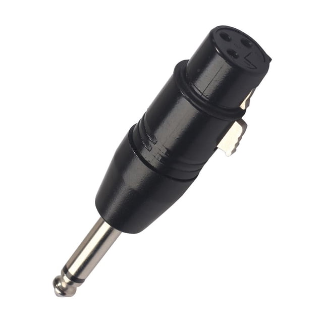 Adaptador XLR de 3 pines a 6,35mm WDOplteas Convertidor de conector multiusos duradero portátil